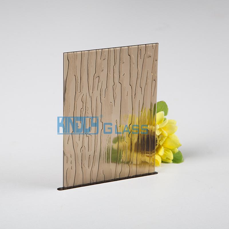 Bronze Waterfall Patterned Glass